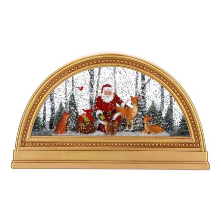 Santa scene water spinning