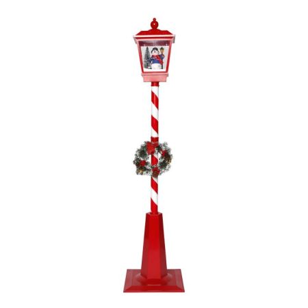Floor lantern snowing snowman