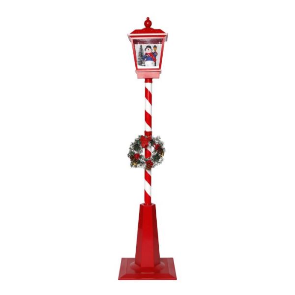 Floor lantern snowing snowman