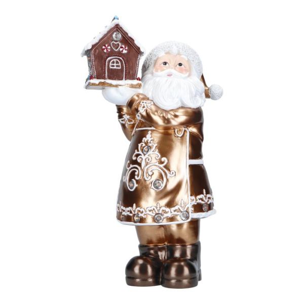 Santa holding house led poly