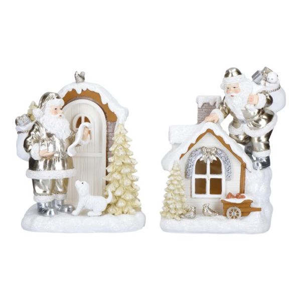 Santa with led house poly 2 ass
