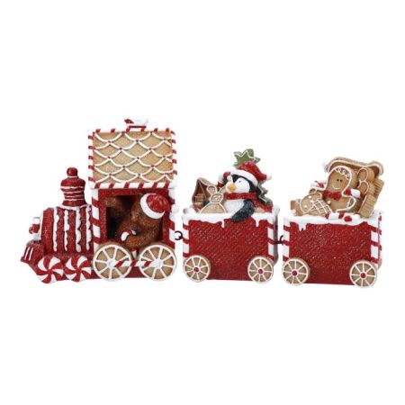 Gingerbread Train Poly 15cm