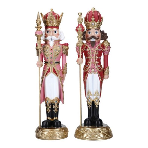 Nutcracker 2ass Poly Pink-Red 50cm