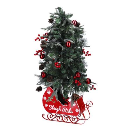 Sleigh with tree led