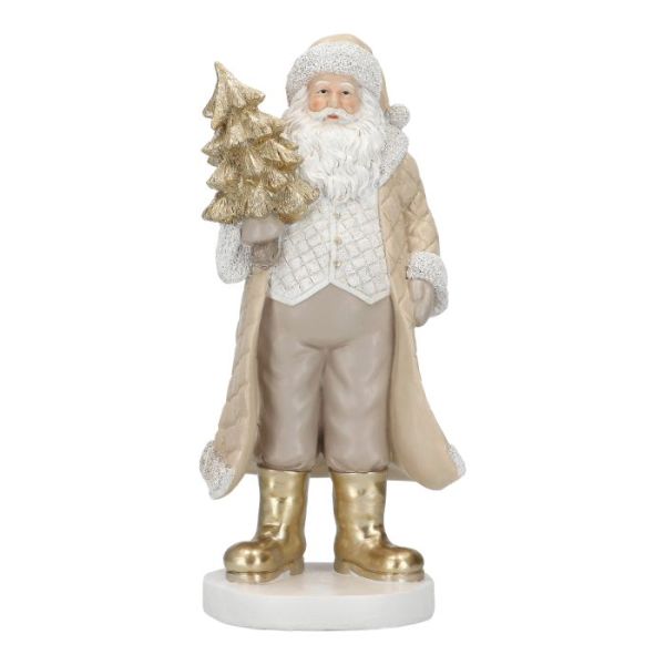 Santa holding tree poly