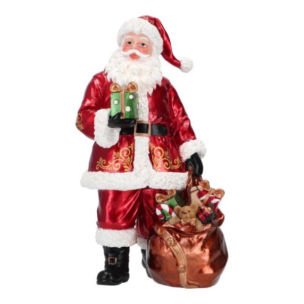 Santa with gift bag poly