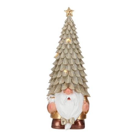 Gnome with LED tree on head poly