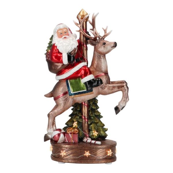 Santa on reindeer poly