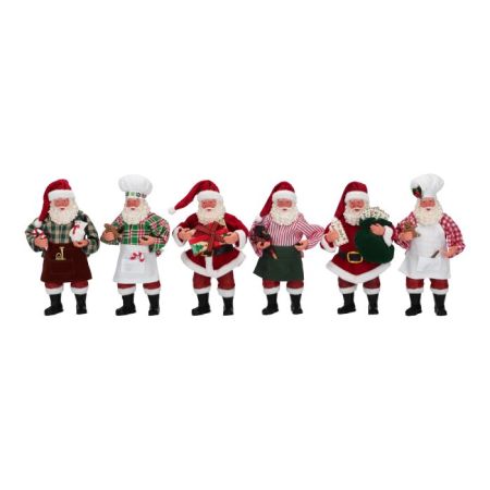 Santa ornament 6 ass