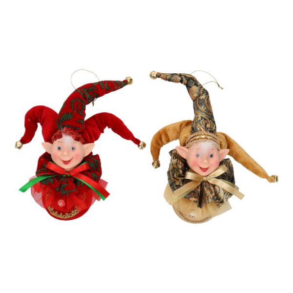 Christmas ornament elf 2 ass