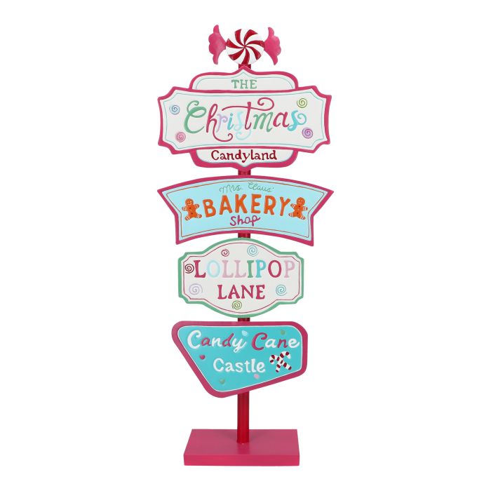 Sign gingerbread metal
