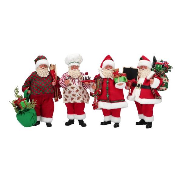 Santa standing 4ass - 28cm