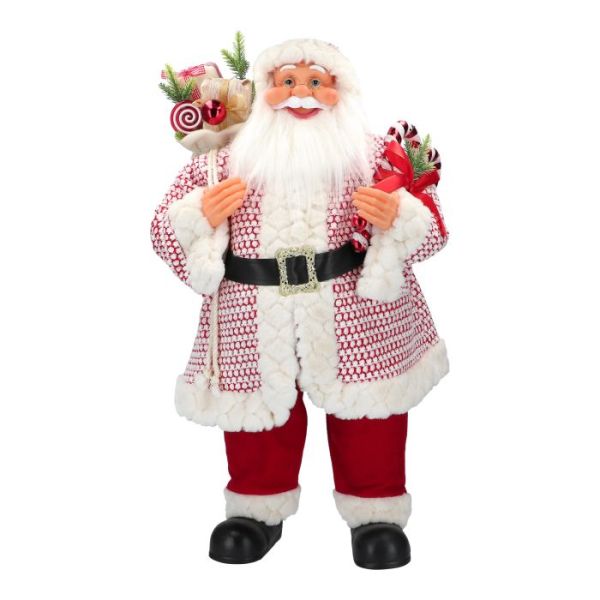 Santa standing red & white 80cm