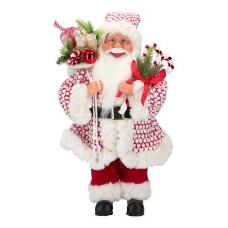 Santa red white  40 cm