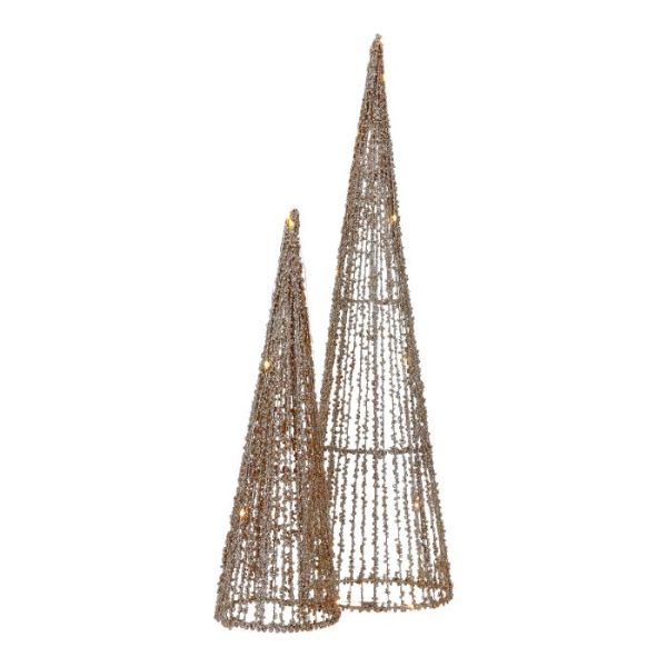 Cone tree led 2pcs set