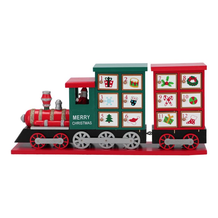 Train advent calendar wood
