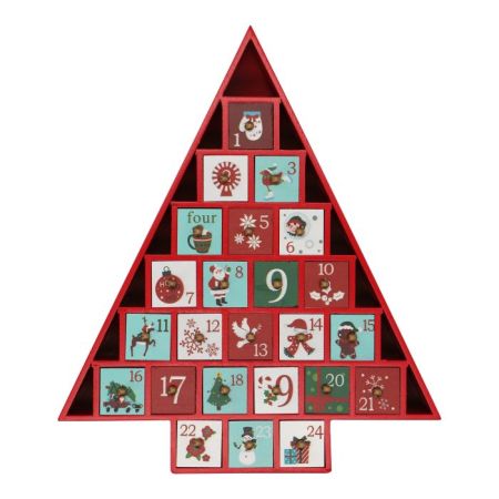 Tree advent calendar wood