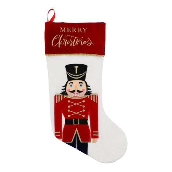 Christmas stocking with nutcracker