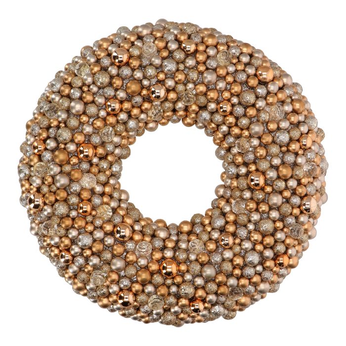 Wreath decorated gold 50 cm