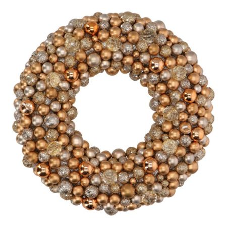 Wreath decorated gold 33 cm