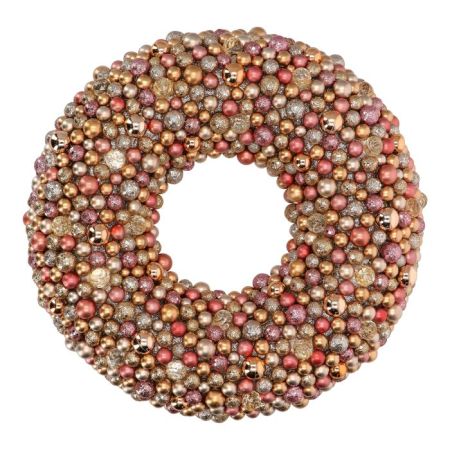 Wreath decorated pink 50 cm