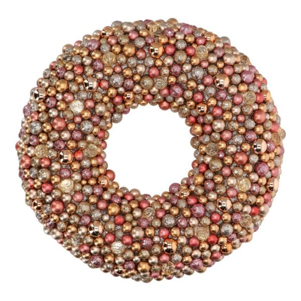 Wreath decorated pink 50 cm