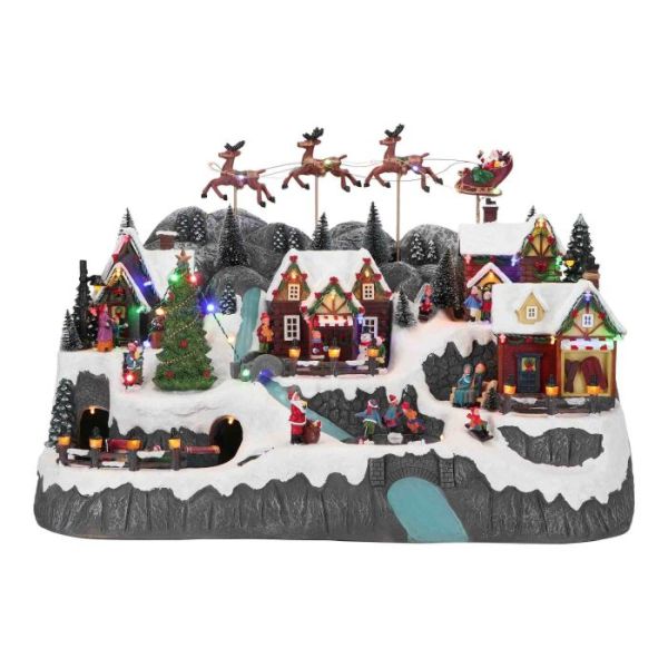 Mountain scene with rendeer animated