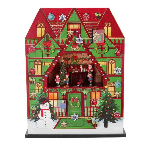 Santa's workshop advent calendar animated