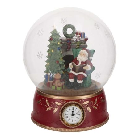 Santa in globe clock