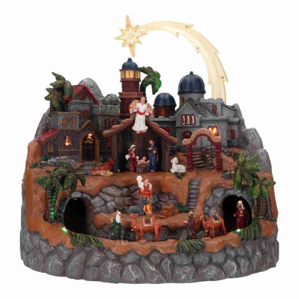 Nativity village animated