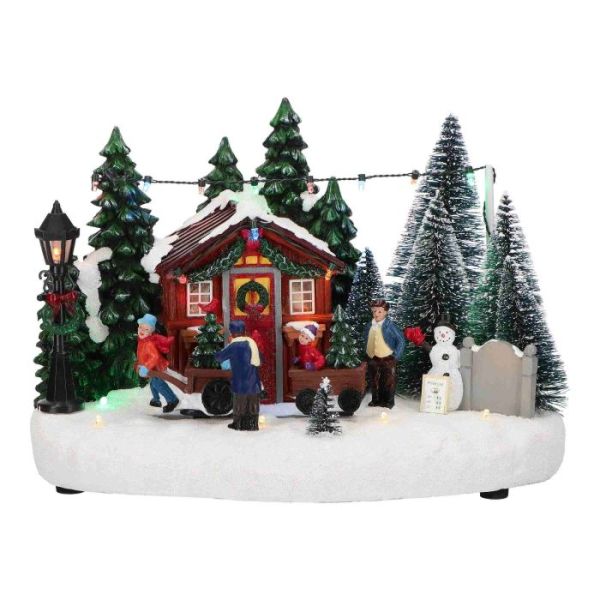 Christmas village LED animated