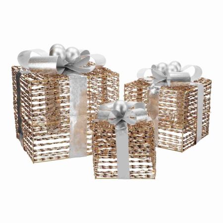 Gift box gold LED, set of 3