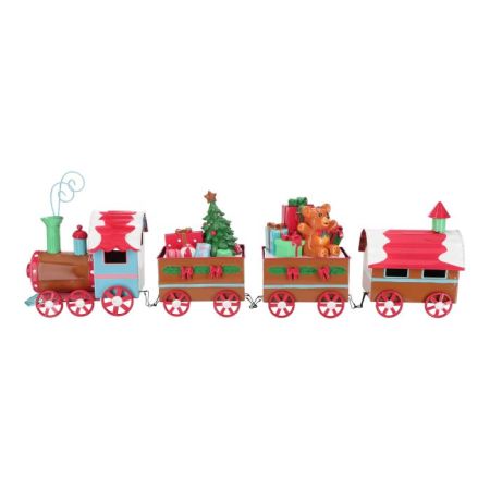 Chrismas train metal &amp; poly