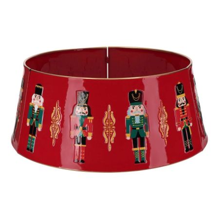 Tree skirt nutcracker metal
