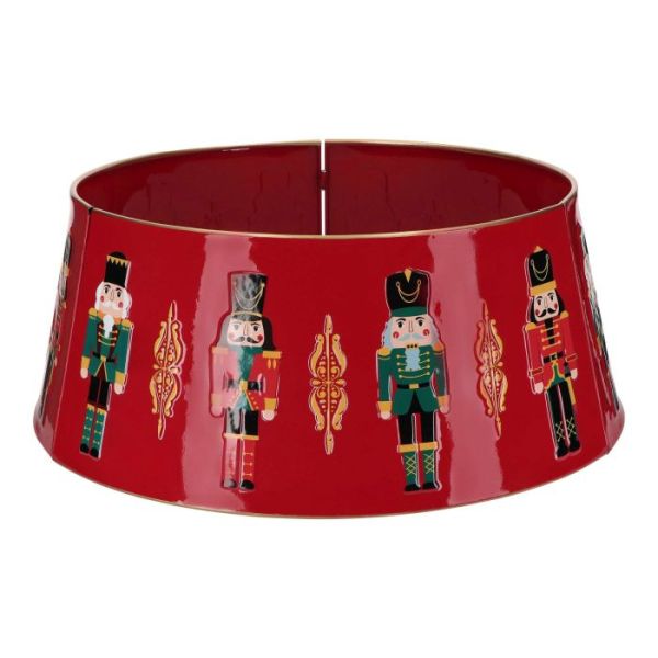 Tree skirt nutcracker metal