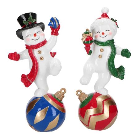 Snowman on christmas ball 2ass poly