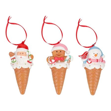 Ice cream hanging ornaments poly