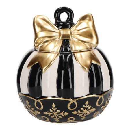 Cookie jar christmas ball ceramic