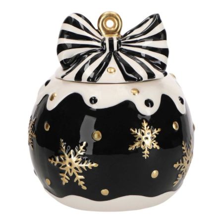 Cookie jar christmas ball ceramic