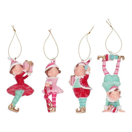 Christmas hanging ornament 4ass poly
