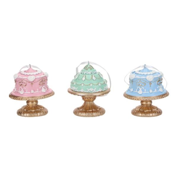 Cake ornament 3 ass poly