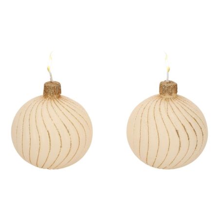 Christmas ball candle 2 pcs  set