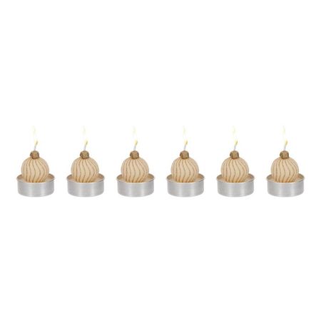 Christmas ball candle 6 pcs set