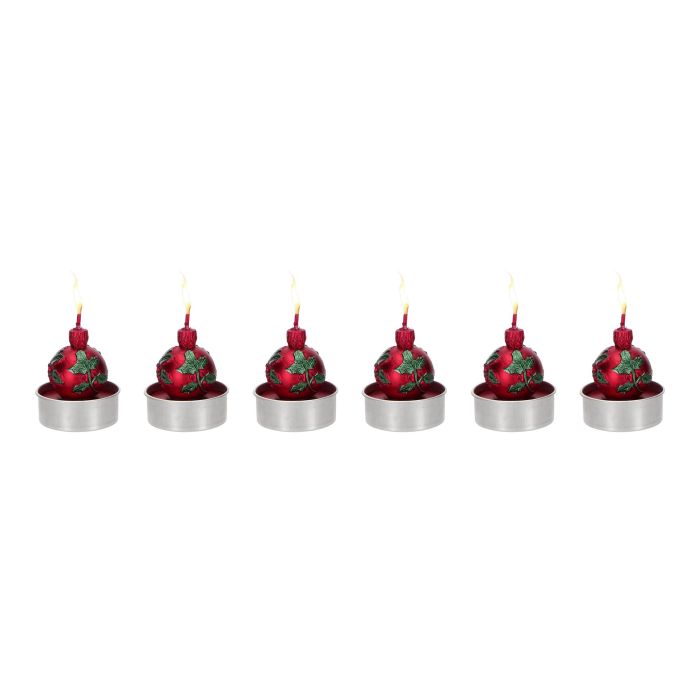 Christmas ball candle, set of 6pcs