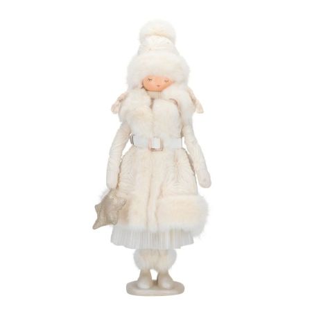 Winter girl standing