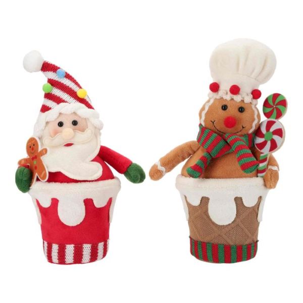 Santa & gingerbread sitting