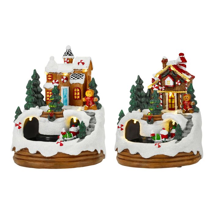 Christmas village gingerbread 2ass animated