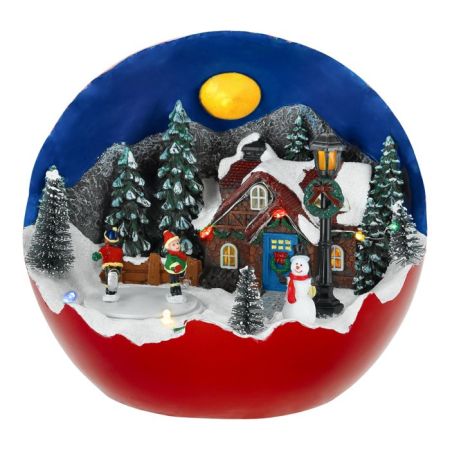 Christmass ball with scene animated