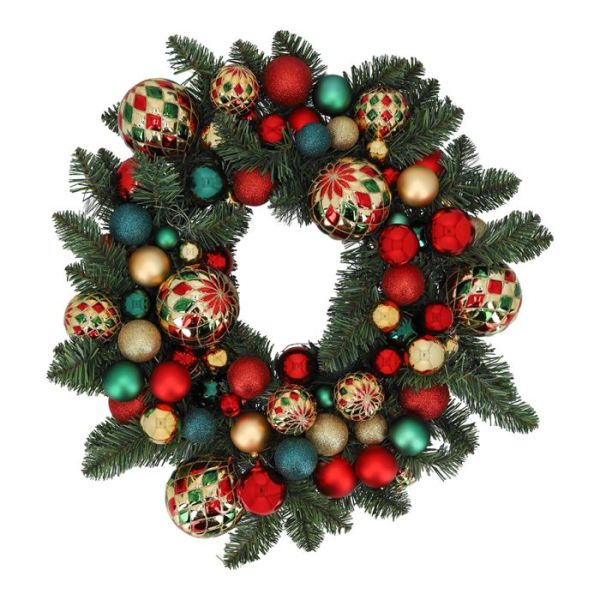 Wreath decorated 60cm LED