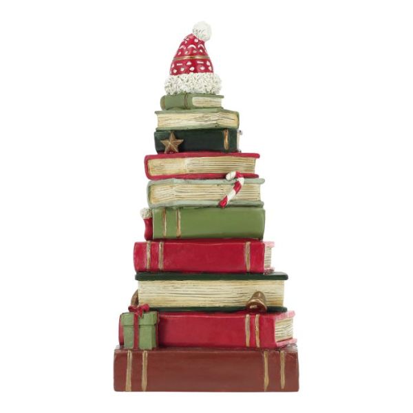 Pile of Christmas books 26cm poly